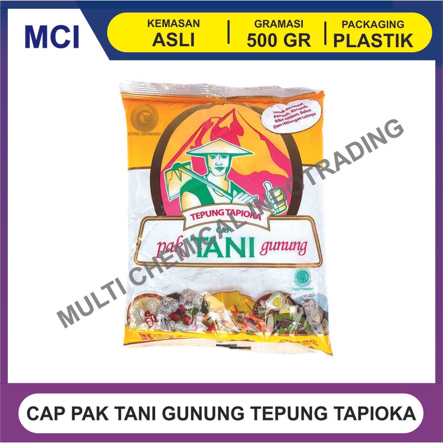 

TEPUNG SAGU TANI GUNUNG 500 GR / TEPUNG TAPIOKA KUNING - 1 DUS 20 PCS