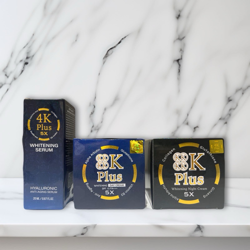 4K PLUS WHITENING DAY CREAM, NIGHT CREAM & SERUM ORIGINAL