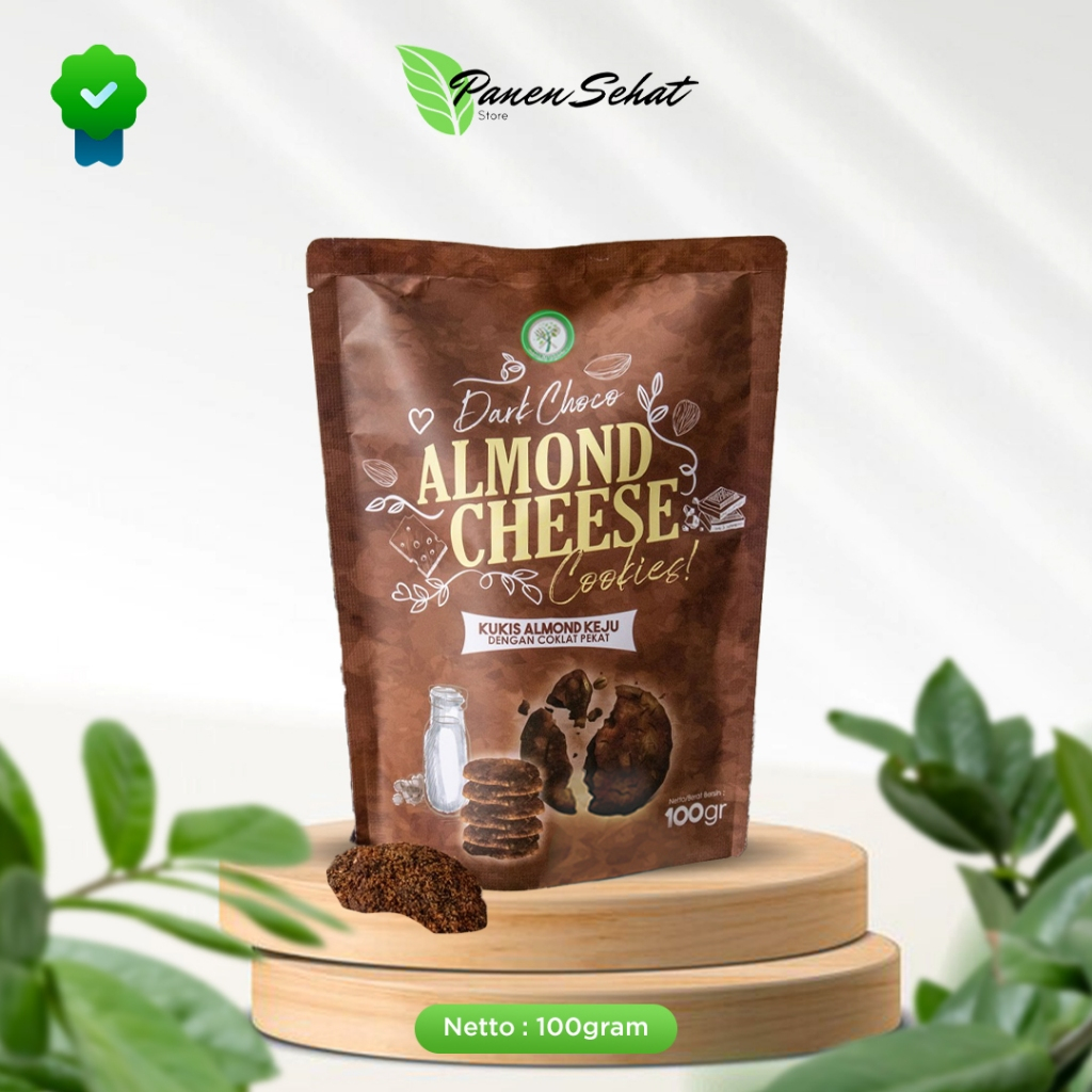 

DARK CHOCO ALMOND CHEESE COOKIES 100GR - Panen Sehat Store