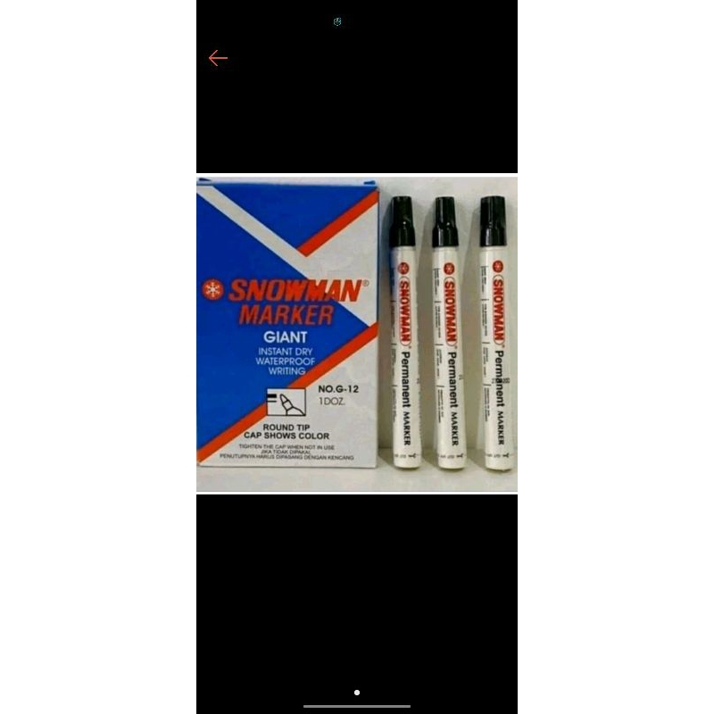 

Spidol Snowman Marker Giant Warna Hitam