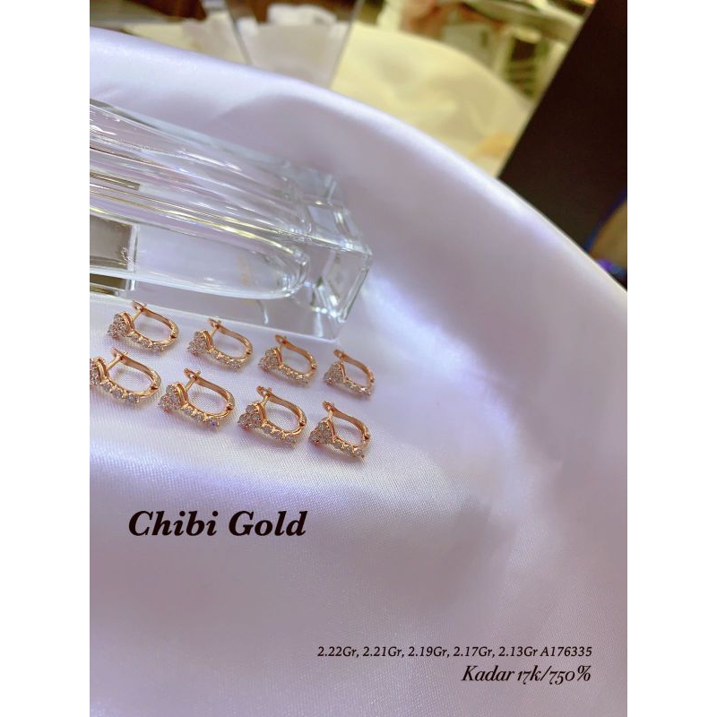 Anting emas 750 kadar 17k-chibigold