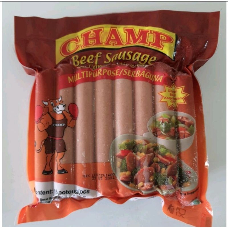 

CHAMP BEEF SAUSAGES SERBAGUNA (375GR) / SOSIS SAPI