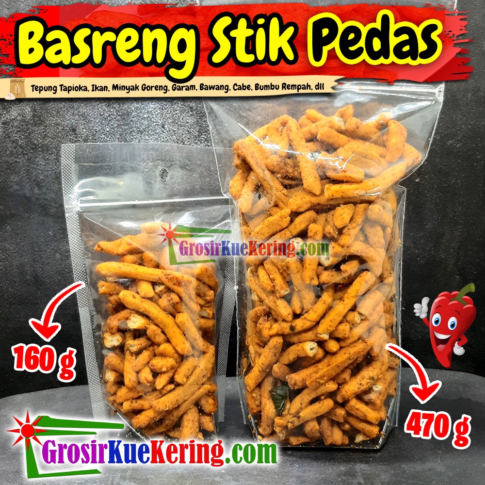 

Grosir Camilan Snack Stik Basreng Pedas Enak