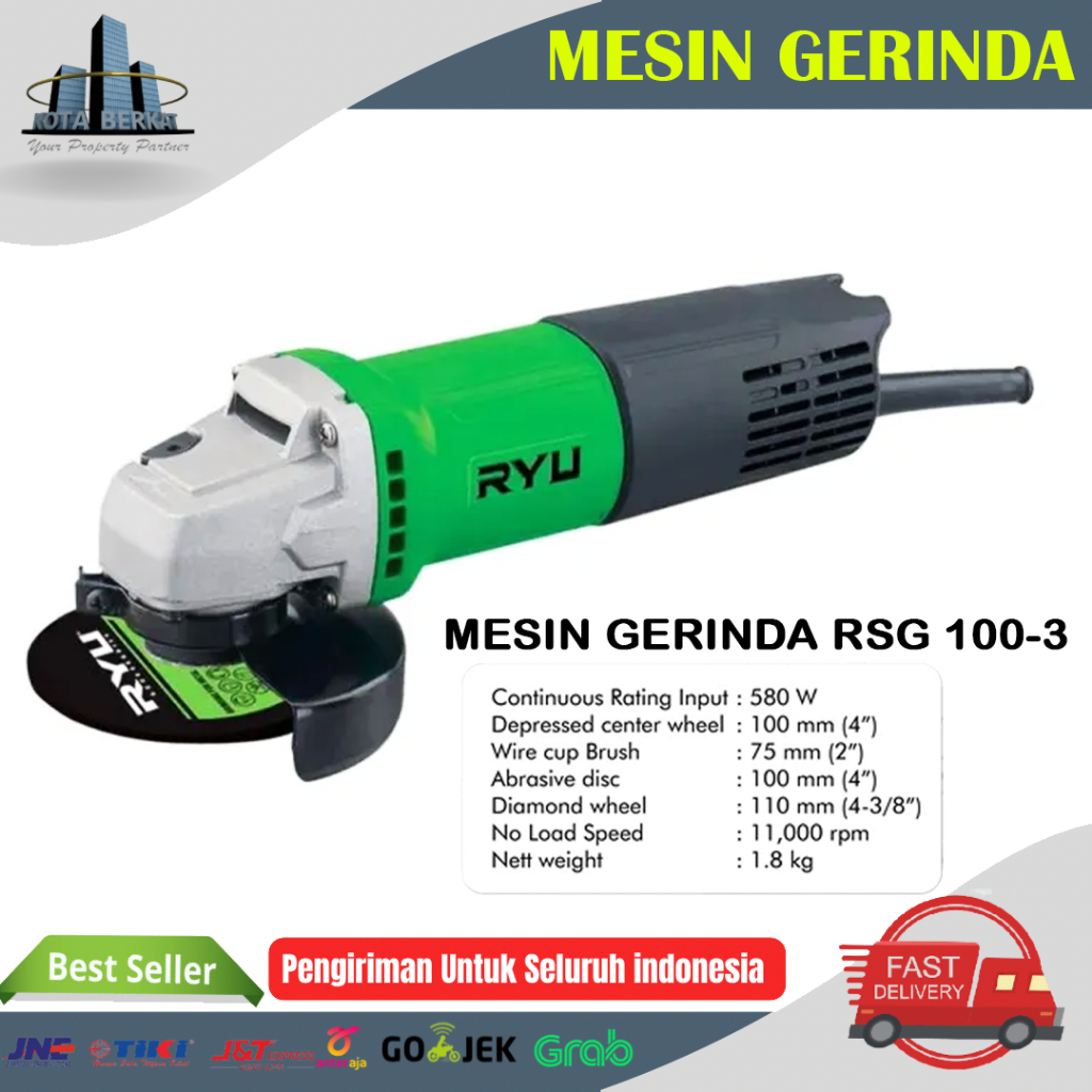 MESIN GERINDA TANGAN TEKIRO RYU RSG 100-3