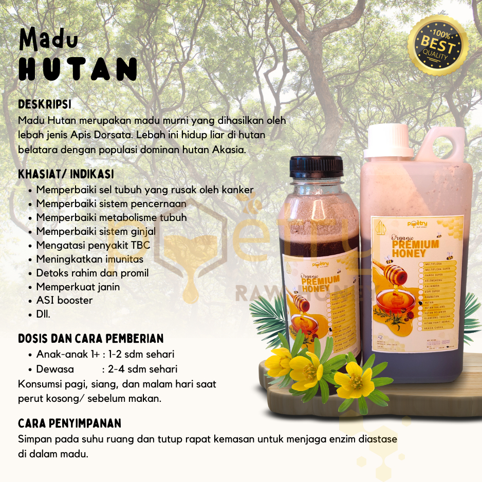 

[MADU MURNI] Madu Hutan Kemasan 500 Gr Dan 1 Kg