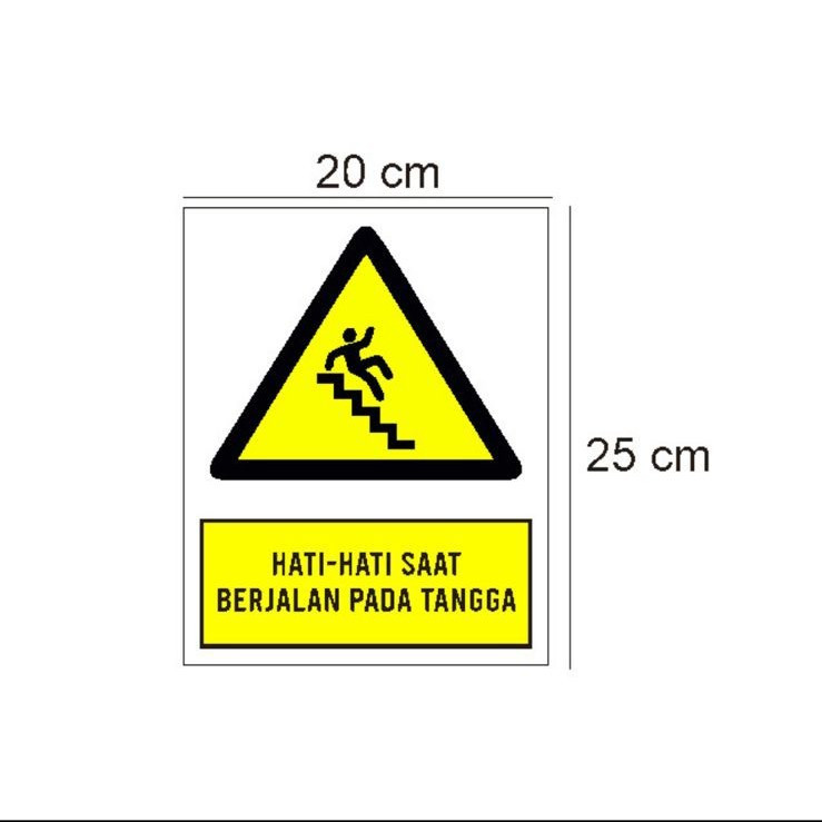 

STIKER VINYL HATI HATI SAAT BERJALAN PADA TANGGA - 15 X 20 CM - 15x20