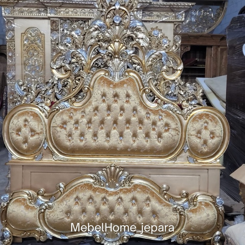 DIPAN TEMPAT TIDUR FULL KAYU JATI JEPARA,dipan jati ukir,dipan jok ,tempat tidur mewah mas tempel pr