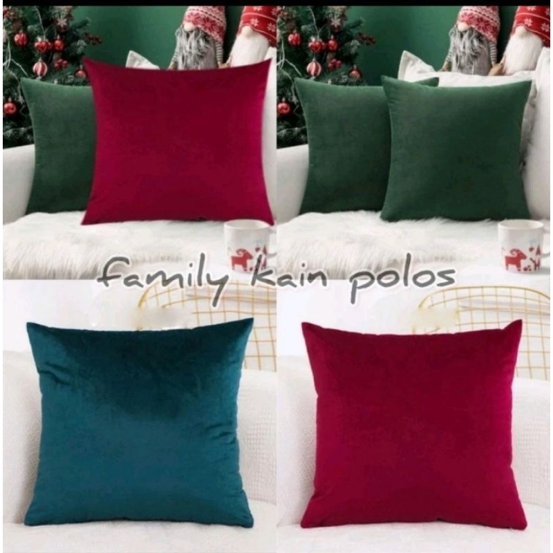 SARUNG BANTAL SOFA NATAL 40X40 50X50 60X60 CVC KATUN PREMIUM
