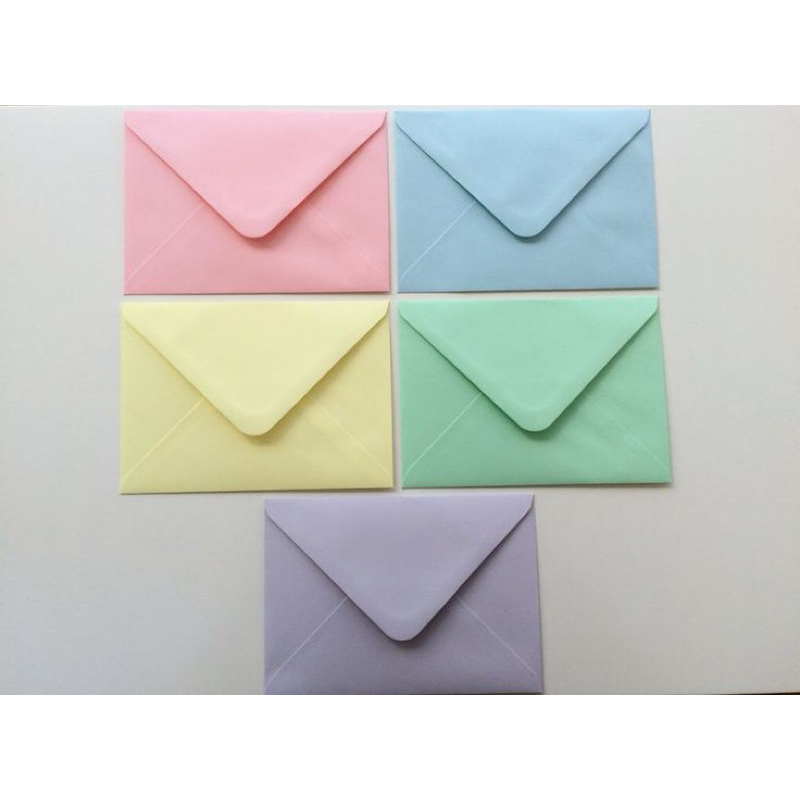 

5 pcs Amplop Warna Pastel untuk Surat-Menyurat Angpao THR