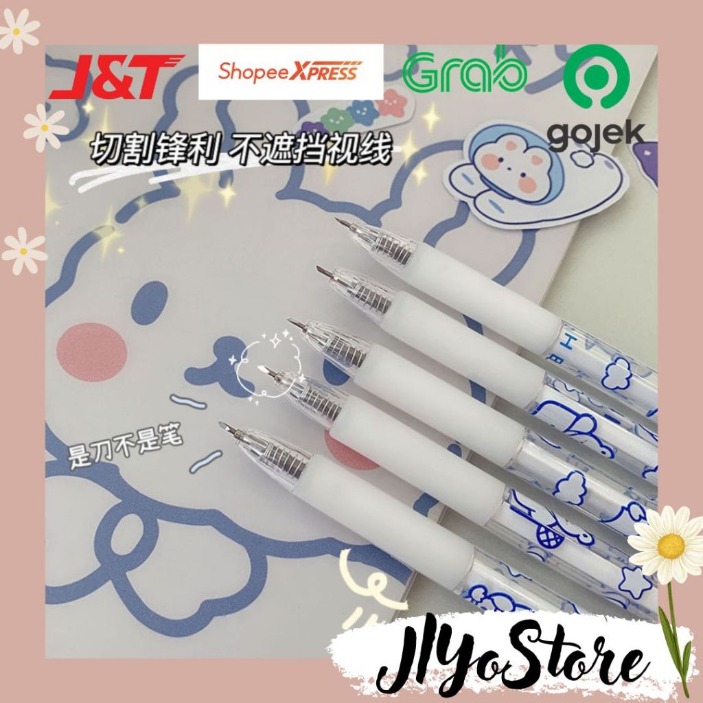 

Cutter Pulpen Pisau Ukir Pemotong Sticker Journaling Scrapbook Bujo ATK Stationery Lucu DIY Pulpen
