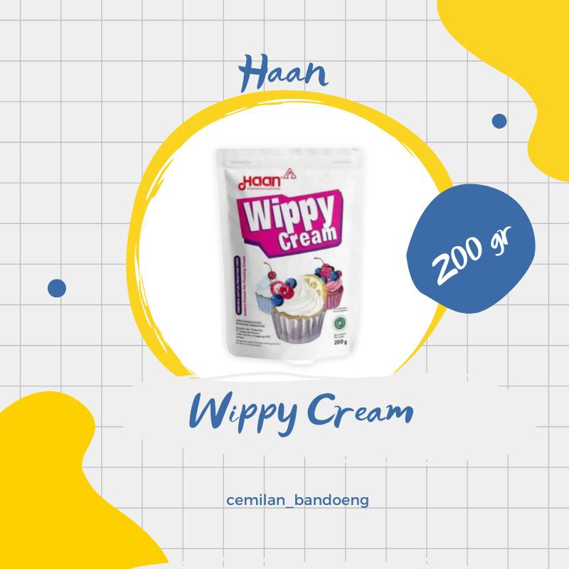 

HAAN WIPPY CREAM KEMASAN POUCH 200 GR