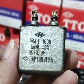 Langka Unik Antik ℹ️ 1 PCs Oil Capacitor Kotak Solder NICO 1 uF MFD ±5% ✓ 160 v volt ⚡ 0.75 kV | Kap