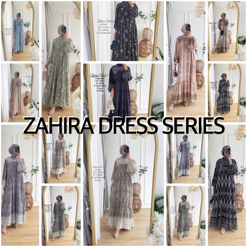 ZAHIRA DRESS SERIES / CERUTY BABYDOLL PREMIUM SET HIJAB