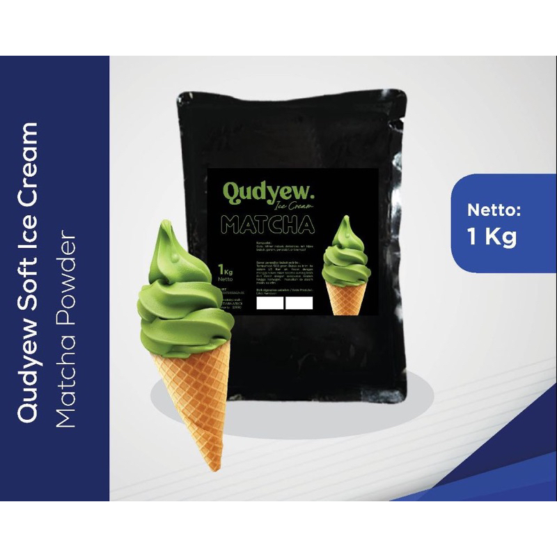 Powder Soft Ice Cream MATCHA QUDYEW 1kg