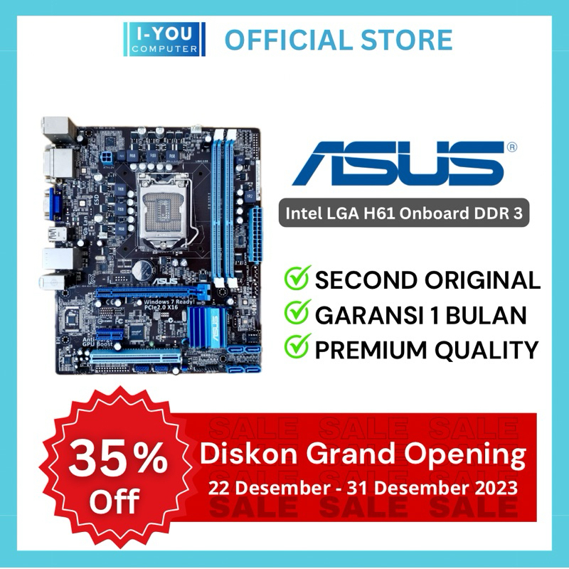 Motherboard Intel LGA H61 Onboard DDR3