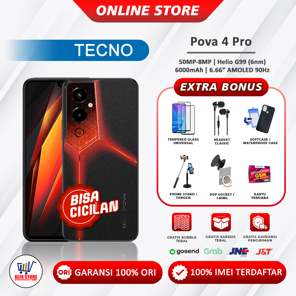 Tecno pova 4 pro ram 8+5Gb/128 ram 8+5Gb/256 NFC pova 4 ram 8+5Gb/128 NFC Garansi resmi Tam
