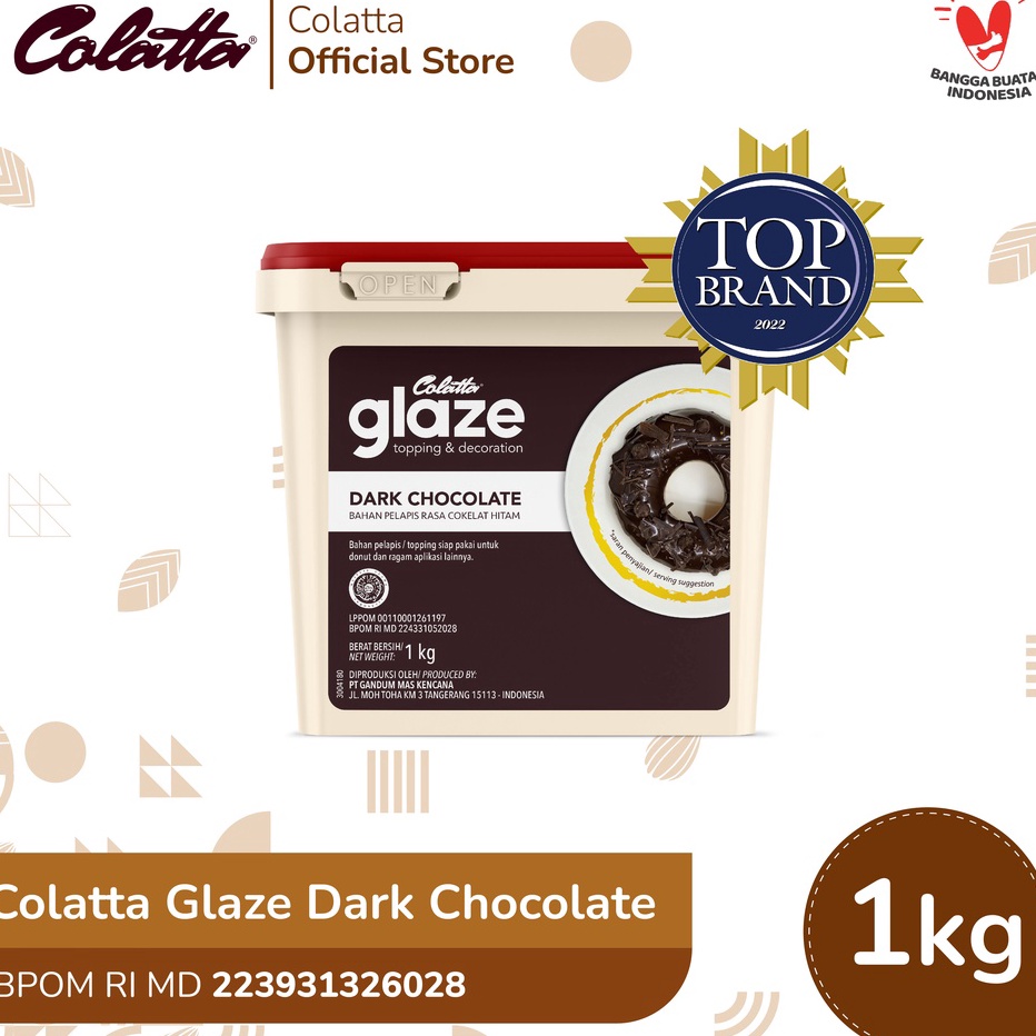 

Bayar Di Tempat Colatta Glaze Dark - Bahan Pelapis Rasa Coklat 1Kg ←➲❊✩