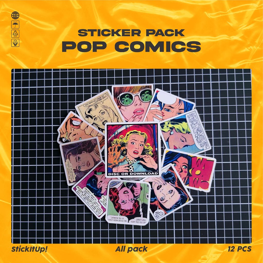 

COD✨ StickItUp Stiker Pack Pop Comics Lucu Keren Untuk Koper Laptop Skateboard
