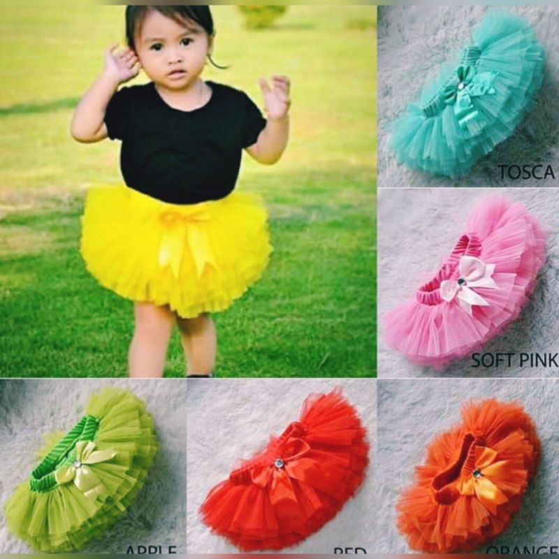 Rok tutu anak perempuan/ada celananya/rok tutu Mekar/rok tutu tebal usia baby newborn sampe 18bulan