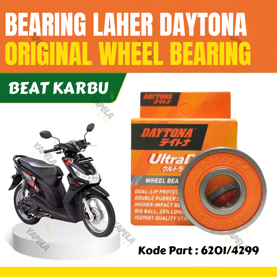 Bearing Laher Beat Karbu Original Daytona Racing Lahar 6201-2RS