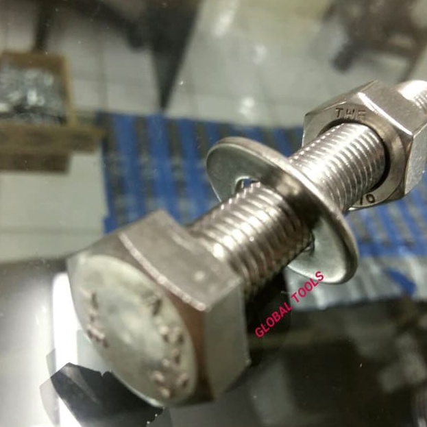 Paling Popular Baut ss hex m12 x 50 THE A2-70 baut 19 stainless steel anti karat ←➲❊✩