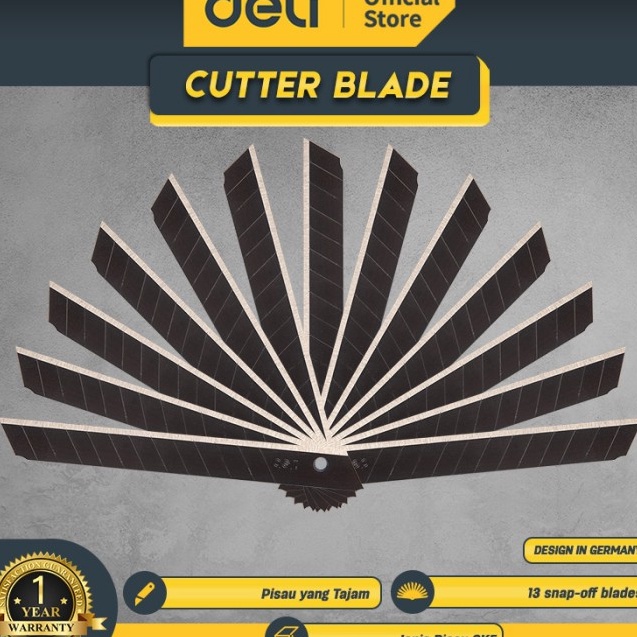 

Ready Stok Deli Cutter Blade / Isi Ulang Cutter SK5 Isi 10 pcs perkakas 78002