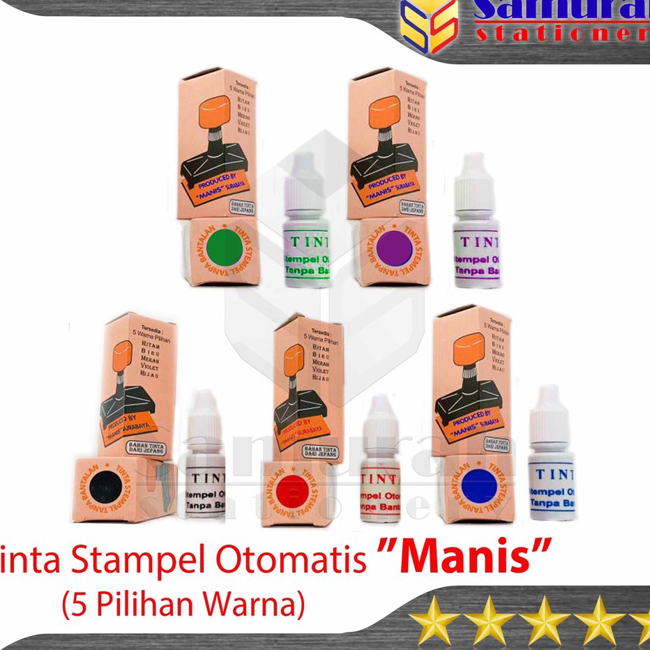 

Paling Popular Isi ulang Tinta Cap Stampel Otomatis Manis / Refill Stamp Ink flash 20 ml 5 warna Grosir