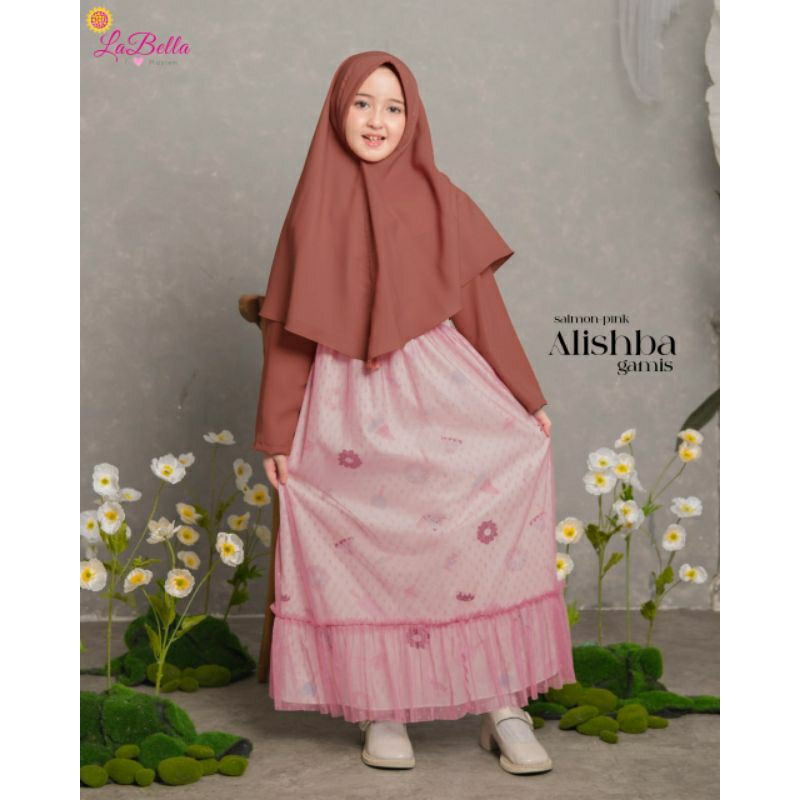 GAMIS ANAK PEREMPUAN TERBARU MODEL TUTU GAMIS ALISHBA BY LABELLA BAJU ANAK PEREMPUAN