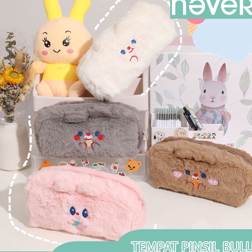 

Buruan Beli NEVER OFFICIAL. Tempat pensil bulu soft cute/ Tas pensil kosmetik/ Pouch makeup kecil