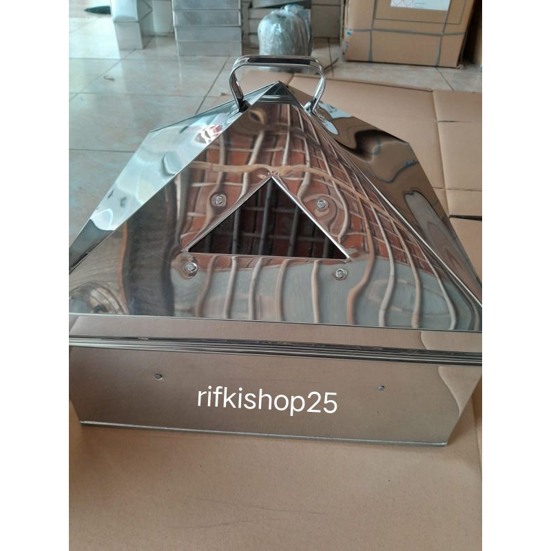 Klakat kukusan kotak persegi dimsum stainless murah termurah 45cm