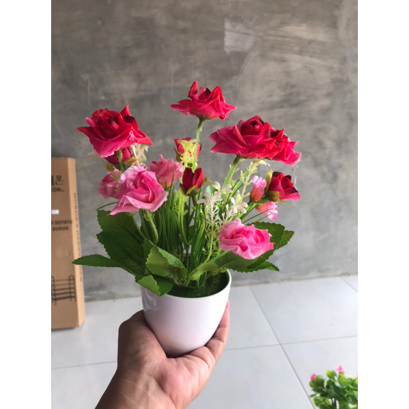 bunga pot plastik