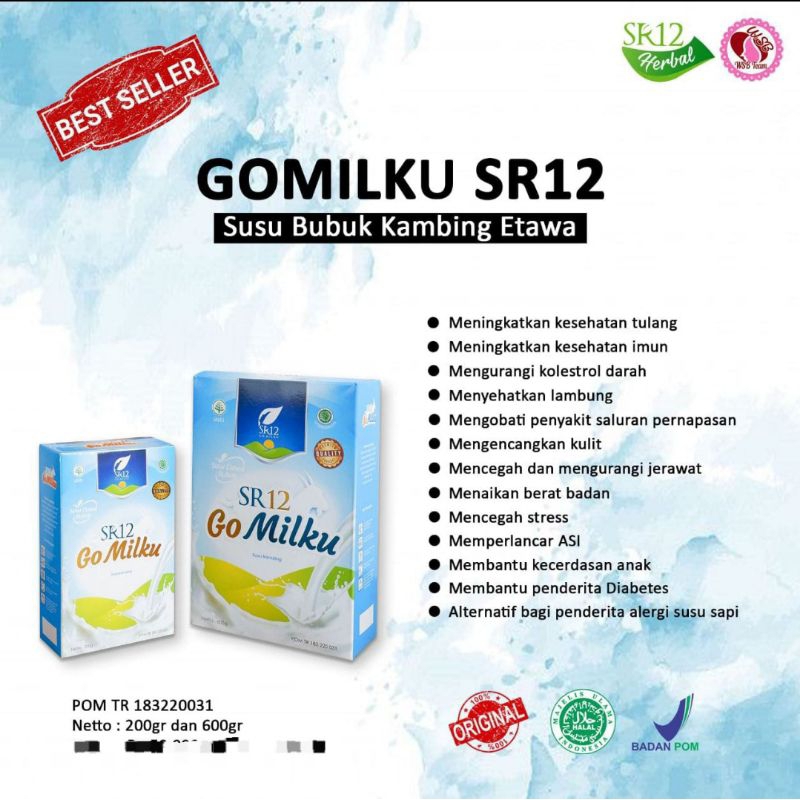 

GO MILKU SR12 200 g / SUSU KAMBING ETAWA