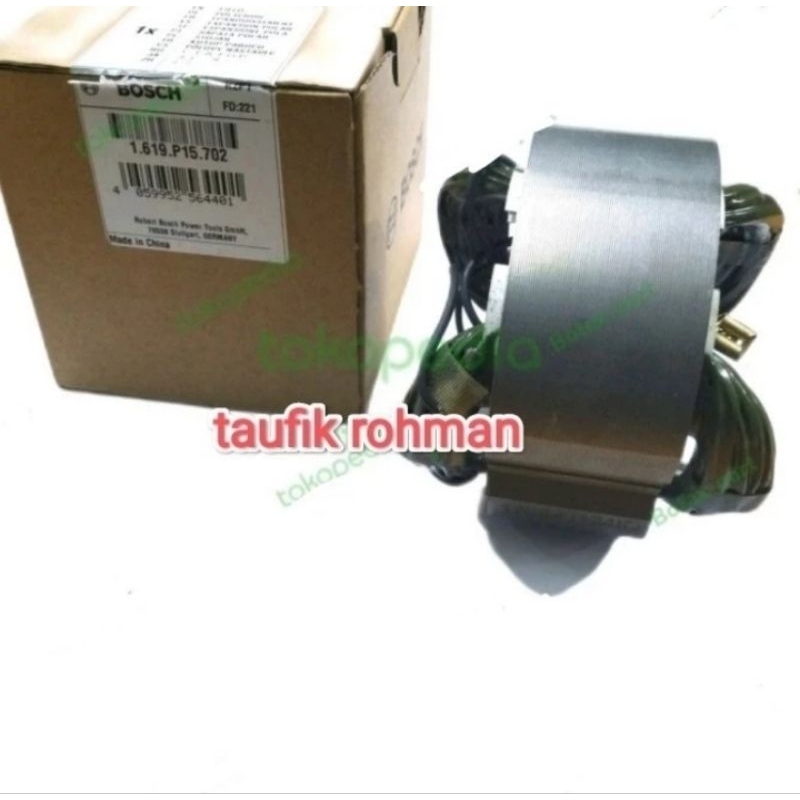 ORIGINAL FIELD / STATOR RUMAH ARMATURE MESIN GERINDA BOSCH 7" GWS 2200 / GWS 2200-180