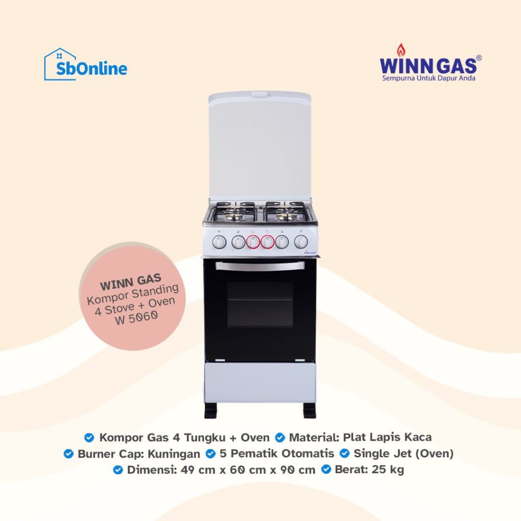 Kompor Freestanding Winn Gas  W-5050 A
