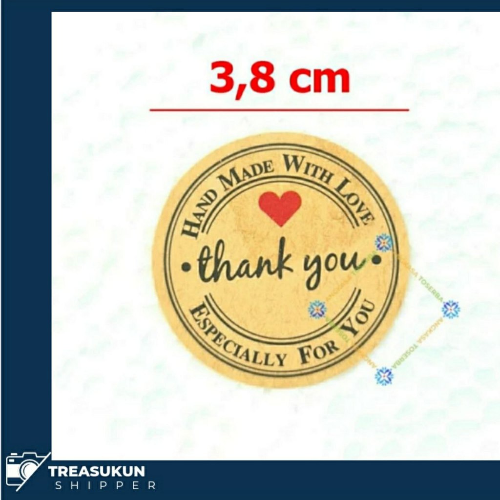 

Sticker Label Thank You Stiker kemasan kado kue cake hampers - Kode D