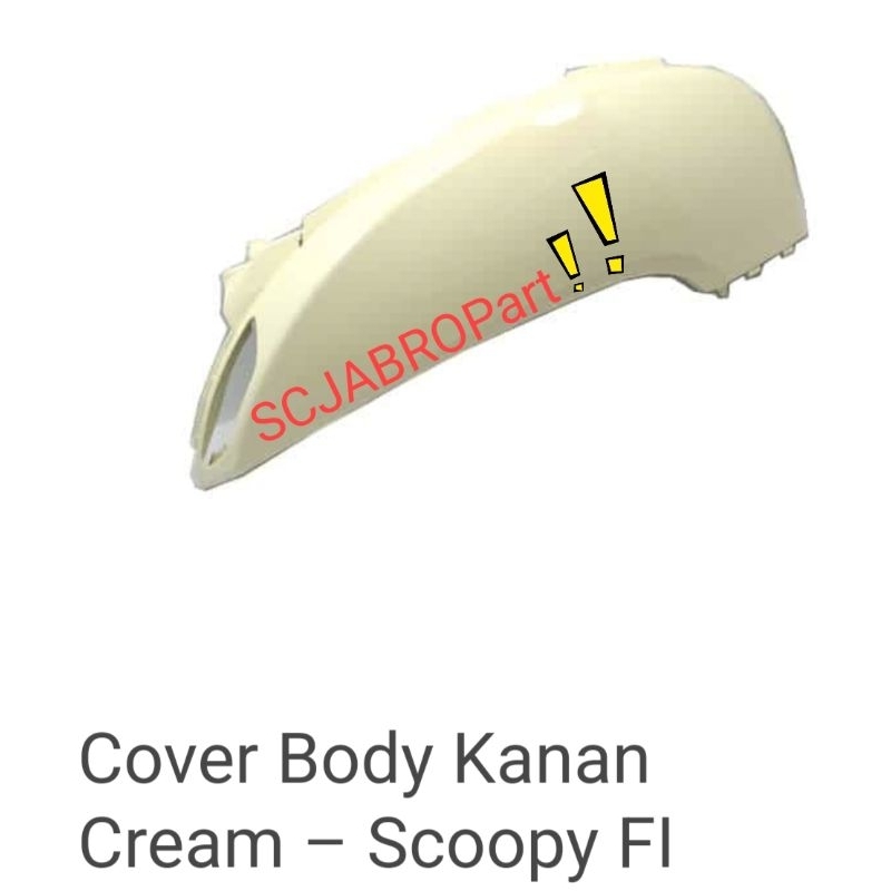 COVER R BODY CREAM HONDA SCOOPY FI...83500 K16 900PMC...ORI AHM