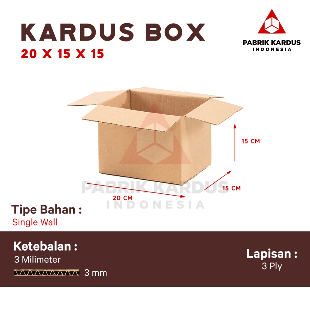 

Dus Pindahan Single Wall 20x15x15 Polos