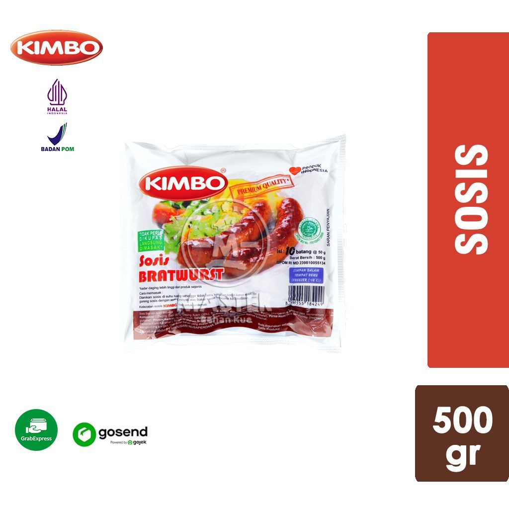 

Sosis Sapi KIMBO Bratwurst Mini isi 10 [500 gr] KHUSUS INSTANT