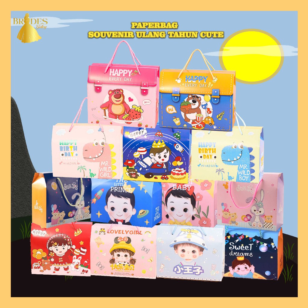 

BD Paperbag Ulang Tahun Besar / Goodie Bag Ulang Tahun Boy&Girl / Tas Hadiah Sovenir Ulang Tahun PP16