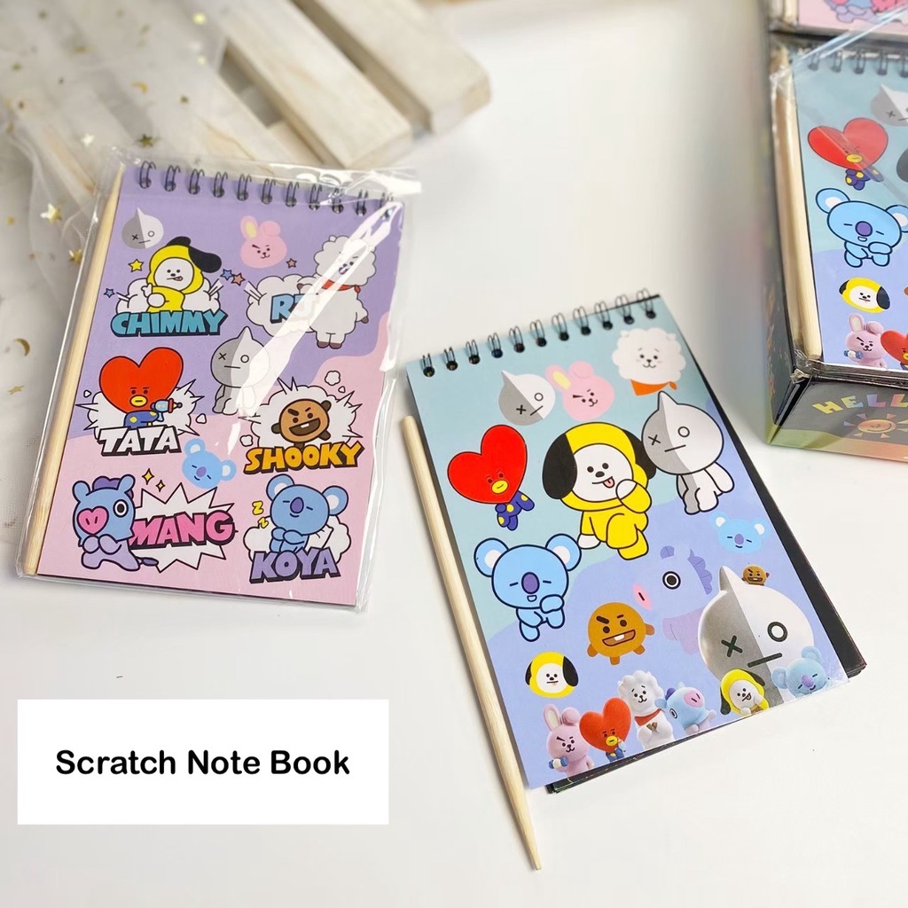 

scratch note book kpop notes hitam rainbow magic notes