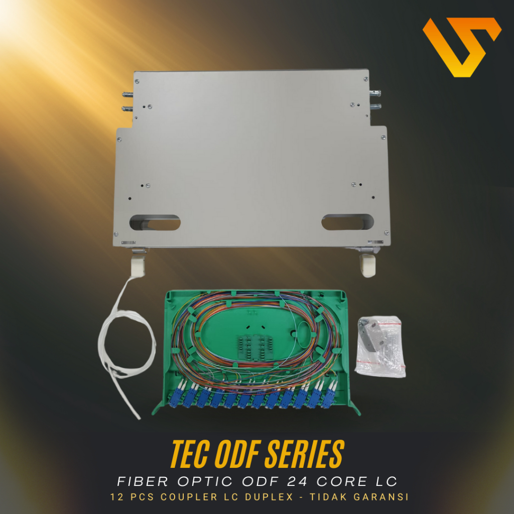 Fiber Optic ODF/OTB 24 Core LC Lengkap Rackmount | ODF 24C LC