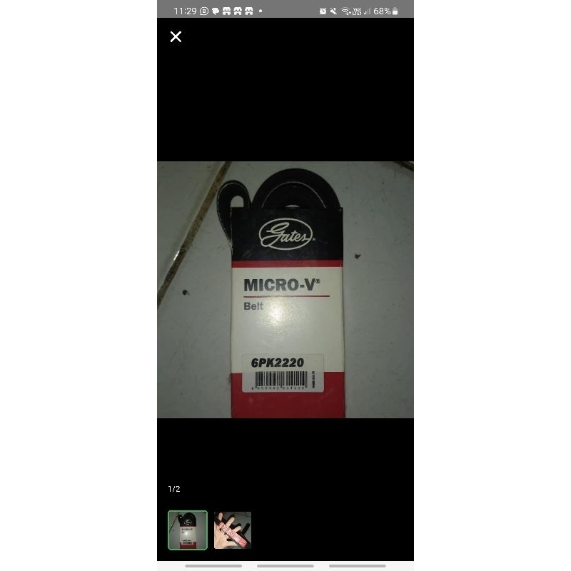 Fanbelt V Belt Captiva Diesel C140 FL Facelift 6pk2220 Gates