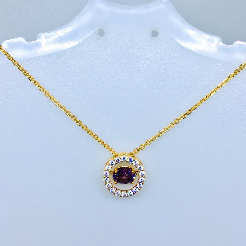 Kalung Emas Dancing Stone Violet HWT 375/8K