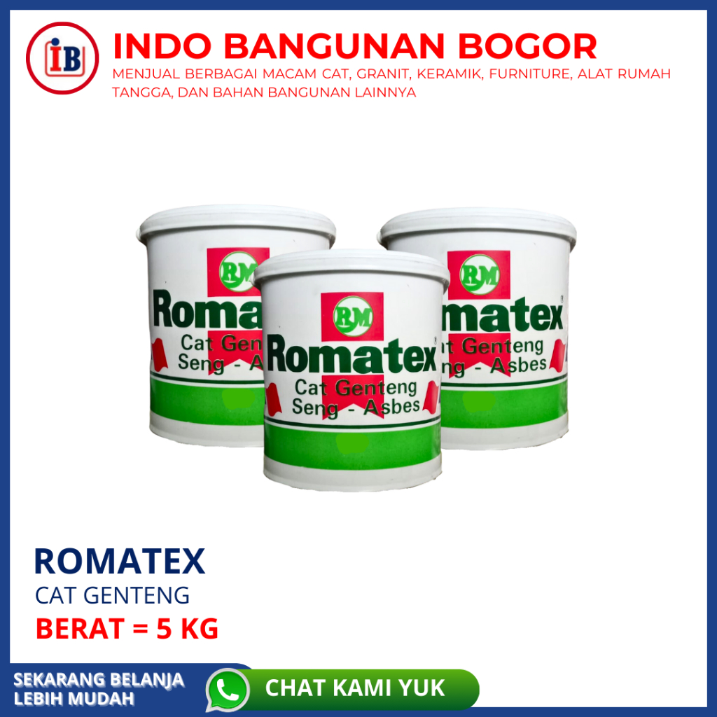 ROMATEX CAT GENTENG GALON 5KG