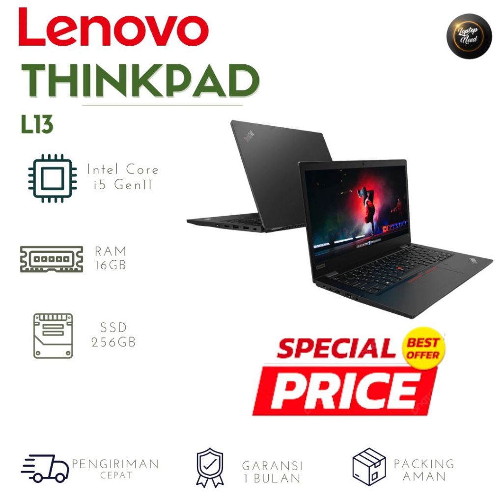 Laptop Lenovo Thinkpad L13 Gen 11 Core i5 Murah Bergaransi