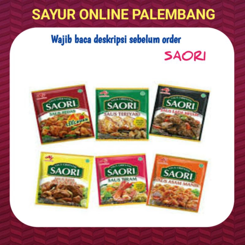 

Saori Saus Per Bungkus - Sayur Segar Palembang