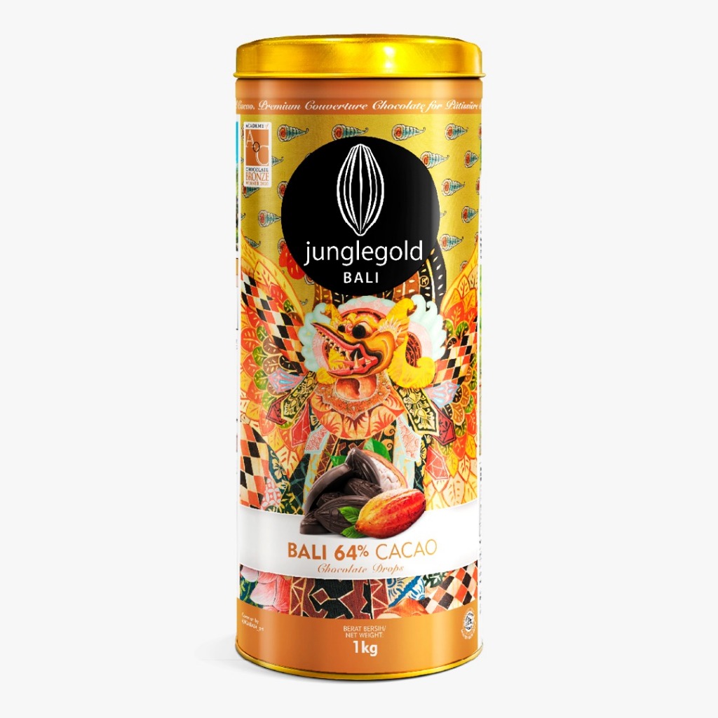JUNGLEGOLD 64% Dark Bali Chocolate Drops 1kg