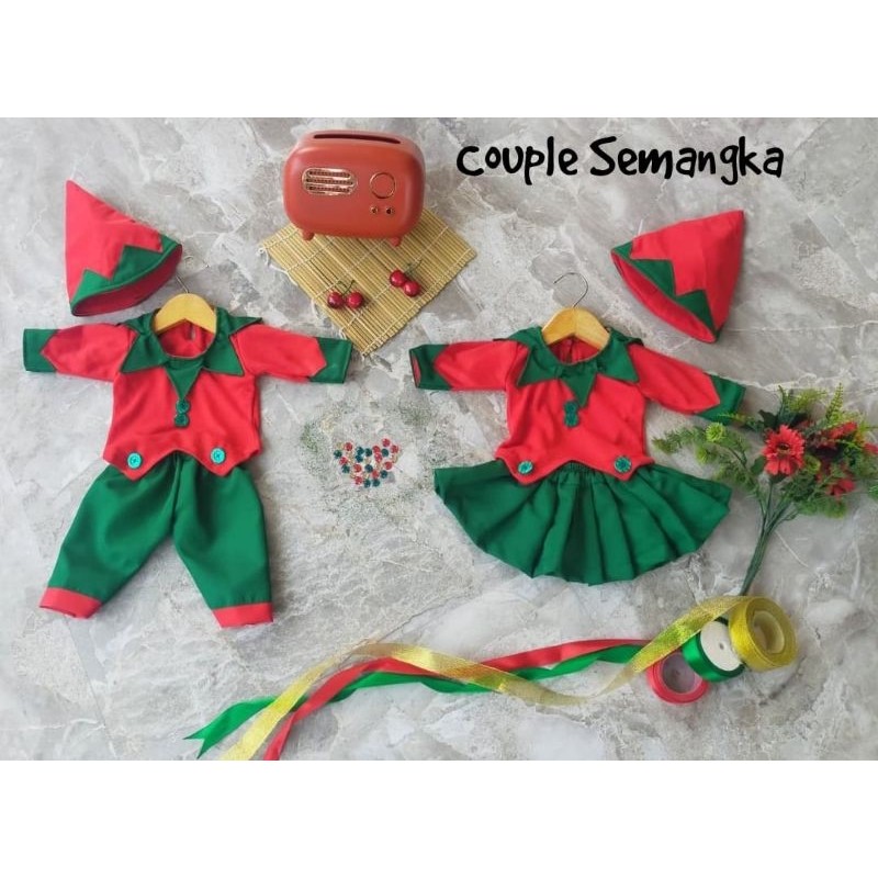 BAJUNIK KOSTUM SEMANGKA / KOSTUM ANAK / KOSTUM NATAL / BAJU NATAL / PAKAIAN ANAK-ANAK / KOSTUM PHOTO