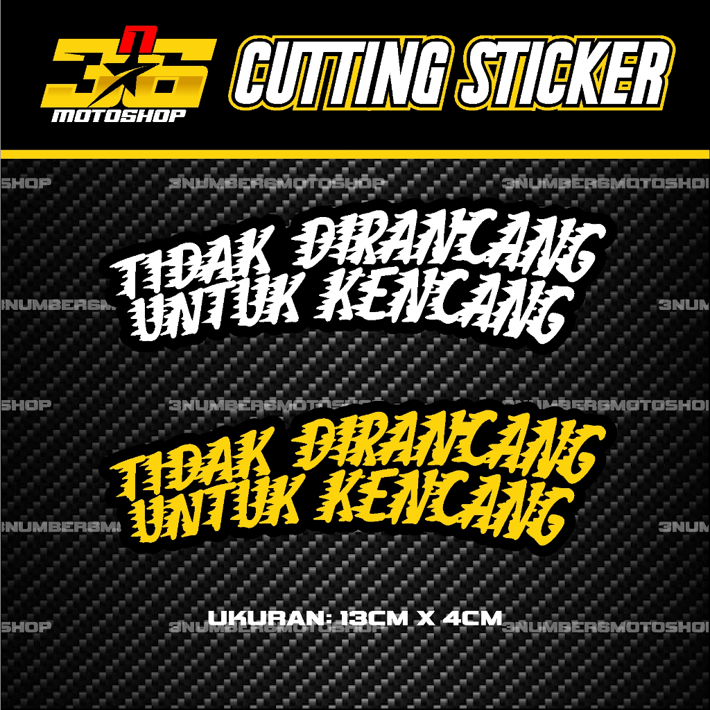 STICKER TIDAK DIRANCANG UNTUK KENCANG CUTTING | STIKER HELM MOTOR 3n6