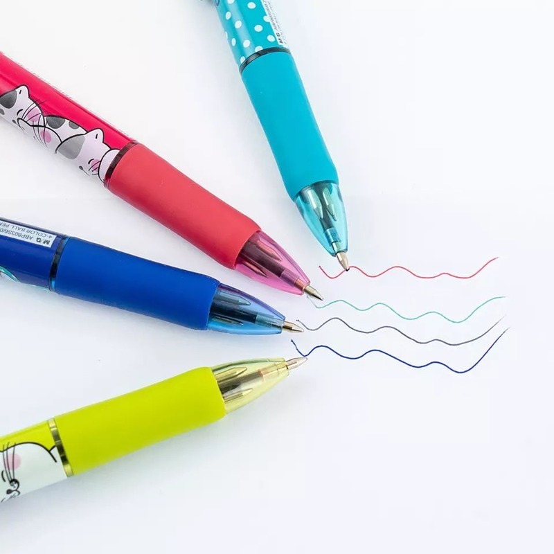 

M&G BALLPOINT RETRACTABLE SO MANY CATS ABP803S6 0.7MM 4 COLORS